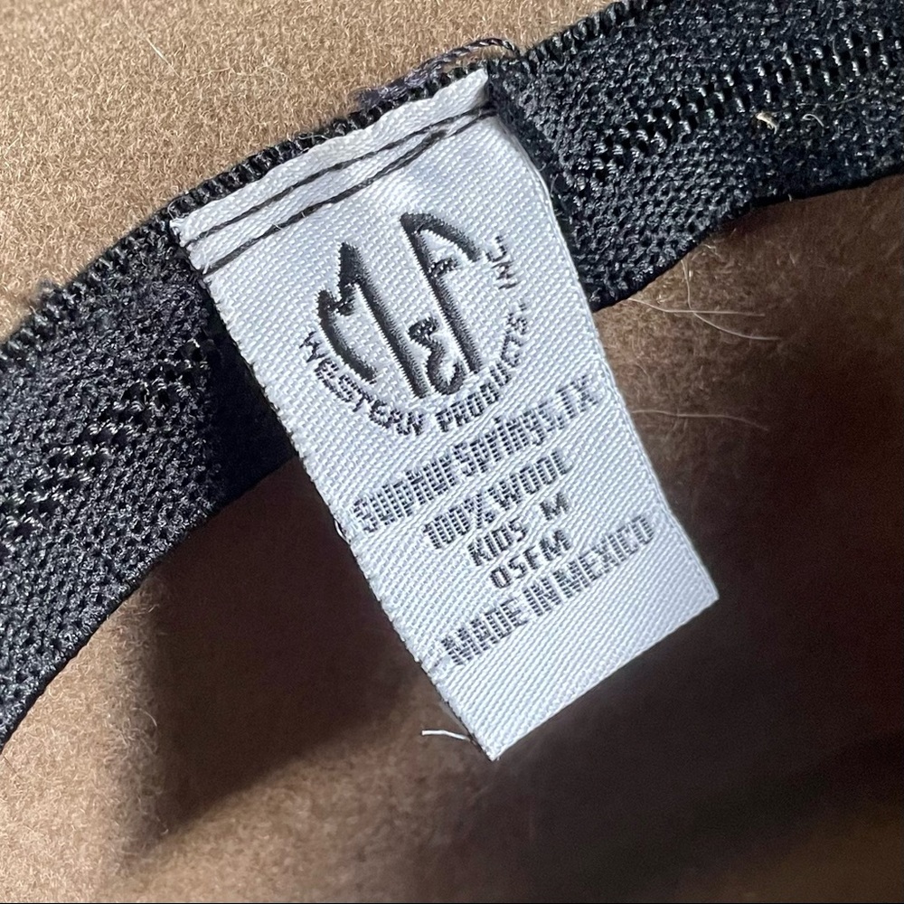 M&F Western Products 100% Wool Cowboy Hat Whip Stitch Woody Style Kids Medium - Picture 5 of 9